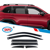 Injeksi pelindung pintu hujan matahari, hitam dengan jendela baja antikarat, pelindung eksterior mobil untuk Subaru Forester 2025-