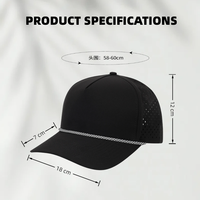 Casquette de baseball 5 panneaux personnalisée avec logo, perforations laser, blocs de couleur, patch brodé, chapeau de soleil, vente en gros OEM, directement de l'usine