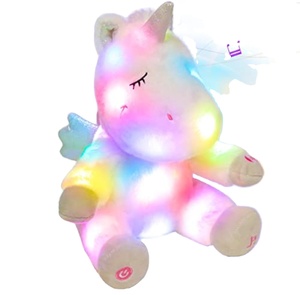 Jouet en peluche licorne musical LED animé avec volume réglable, chansons apaisantes, cadeaux d'anniversaire, jouet en peluche chantant qui s'illumine - Product Image 1