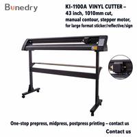 Traceur de découpe de vinyle grand format à chaleur KI-1100A 43 pouces (1100 mm) avec alimentation 1010 mm, découpe manuelle, traceur de contour Signmaster pour autocollants et décalcomanies