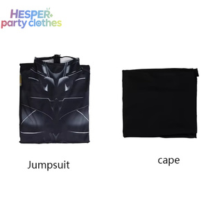 HESPER Ensemble de costumes de festival le plus populaire pour adultes, Masquerade Black Muscle Bat Man Cloak Cape Polyester Jumpsuits & Rompers - Product Image 3
