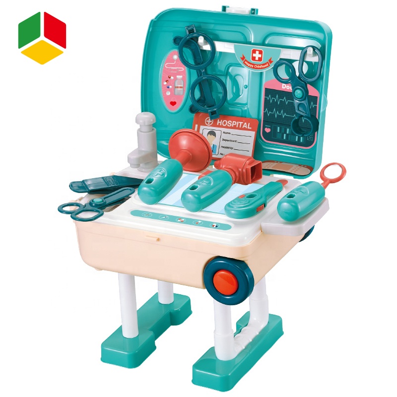 Набор медицинских настольных игрушек QS, 3 в 1, комплект для ролевых игр, рюкзак, игрушка для детей