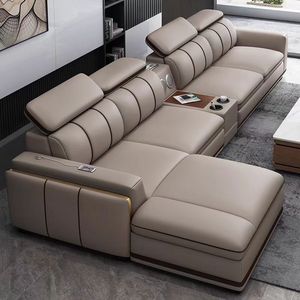 Ensemble <span class=keywords><strong>de</strong></span> canapés <span class=keywords><strong>de</strong></span> meubles haut <span class=keywords><strong>de</strong></span> gamme luxe moderne noir en forme <span class=keywords><strong>de</strong></span> <span class=keywords><strong>L</strong></span> style canapé sectionnel en cuir véritable ensemble <span class=keywords><strong>de</strong></span> meubles <span class=keywords><strong>de</strong></span> salon - Product Image 2