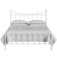 Cadre de lit en métal de style européen lit double transformable à montage facile tissu d'ameublement maison hôtels écoles appartements