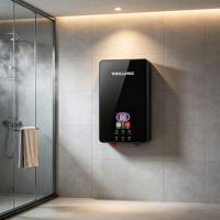 Chauffe-eau électrique instantané 110V/220V, commande tactile, chauffage rapide, unité de douche compacte, pour maison, salle de bain multiple, hôtel