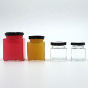 Bouteille en verre carrée pour vente en gros, idéale pour les cornichons au miel et au piment, ou comme pot vide scellé avec couvercle, résistant aux hautes températures, pour la sauce au bœuf à quatre nervures. - Product Image 2