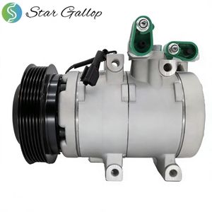 ضاغط تكييف هواء HS18 97701-26200 97701-38170 لسيارات هيونداي سانتا في وسوناتا وكيا أوبتيما 1999-2006، مضخة 6PK 128 مم - Product Image 1