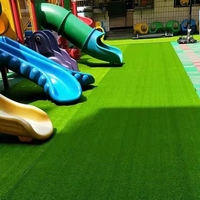 Gazon artificiel paysager naturel à prix d'usine pour jardin d'enfants, herbe synthétique de haute qualité pour cour arrière