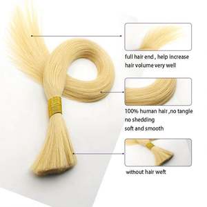 Cheveux humains indiens Remy naturels non traités Amygirl, couleur personnalisée, 8 à 30 pouces, 100 % ondulés naturels/bouclés profonds, double trame machine, en vrac - Product Image 3