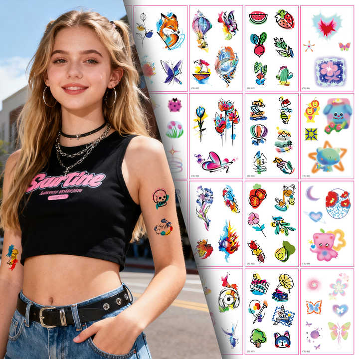 Matte Realistic Temporary Tattoo Stickers Customizable Body Art for ...
