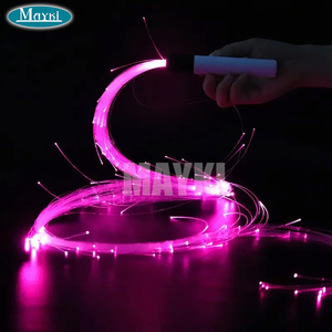 Fouet lumineux à fibres optiques LED 7 couleurs, jouet de rave, pour soirées dansantes et festivals de musique, super lumineux - Product Image 5