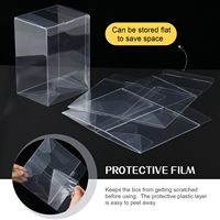Boîte-cadeau carrée de plusieurs tailles pour gâteaux de qualité alimentaire, boîte à gâteaux transparente en PVC pour animaux de compagnie de 4 pouces, 6 pouces, 8 pouces, 10 pouces, 12 pouces