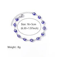 Dainty émail diable oeil chanceux Protection Bracelet multicolore réglable mauvais yeux charme perle Bracelet pour femmes et hommes