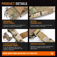 Sac de poitrine tactique MOLLE en nylon 500D découpé au laser, sac de poitrine réglable pour la chasse en plein air
