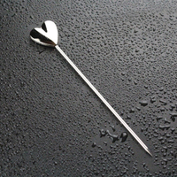 Coeur-Forme En Acier Inoxydable 304 Cocktail Picks Nouvelles Décorations De Bar En Métal Durable Déesse Inspiré Café Matini Parties Usage Domestique