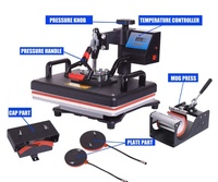 MIDA Machine de Transfert Thermique la Plus Vendue Imprimante pour Tasses et Chapeaux Presse à Chaud Multifonctionnelle Combo 5 en 1 pour Tasses T-shirts et Chapeaux