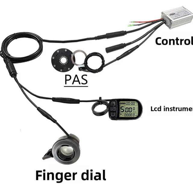 Small Kit Fully Waterproof KT 15A Controller LCD5 Display with 36V Conversion for Electric Bicycle Lithium Battery