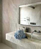 Ice Age Onyx translucide lavabo évier lumineux glace fissure salle de bain vanité haut Table basse lumineuse comptoir de cuisine