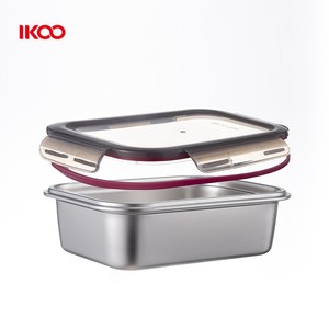 Respetuoso del medio ambiente hermético reutilizables contenedor a prueba de fugas anidados de la caja de almuerzo de comida - Product Image 5