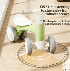 Vélo d'équilibre pour enfants MAIBEIQI, 1-3 ans, siège en plastique, <span class=keywords><strong>sans</strong></span> pédale, scooter à quatre roues, modèle 007, pour bébé apprenant à marcher - Product Image 5