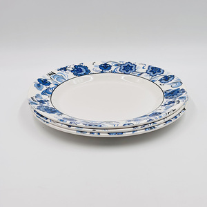 Assiette creuse en mélamine de 11 pouces pour servir les aliments, motif pivoine <span class=keywords><strong>et</strong></span> tulipe - Product Image 3