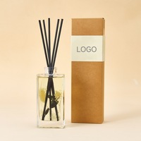 Diffuseur d'huiles essentielles sans flamme en verre transparent de haute qualité pour parfum d'intérieur, ornement aromatique, fleur immortelle