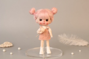 Peluca <span class=keywords><strong>de</strong></span> muñeca BJD & Kurhn, cabeza <span class=keywords><strong>de</strong></span> bola doble <span class=keywords><strong>de</strong></span> fibra <span class=keywords><strong>de</strong></span> <span class=keywords><strong>Mohair</strong></span> <span class=keywords><strong>para</strong></span> muñeca <span class=keywords><strong>de</strong></span> 14-15cm <span class=keywords><strong>de</strong></span> diámetro, alta calidad, lees 1/8 - Product Image 3