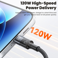 Câble de charge ultra-rapide Toocki 120W Max, compatible avec le protocole Xiaomi, pour la charge de téléphones et tablettes