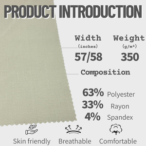 <span class=keywords><strong>Polyester</strong></span> Rayon Spandex <span class=keywords><strong>Twill</strong></span> Dệt Vải 350GSM Nặng Căng Bền Trsp Thời Trang Dệt May Cho Phù Hợp Với Quần Áo Áo May Mặc - Product Image 2