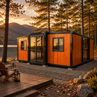 Nouvelle maison conteneur modulaire de luxe 2026 de 40 pieds, 1 chambre, entièrement meublée, portable, pour restaurant, haute intensité, pliable