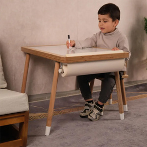 Table d'activité en bois pour tout-petits meubles Montessori Table et chaises pour enfants Table de pépinière sensorielle bureau d'étude pour enfants - Product Image 1