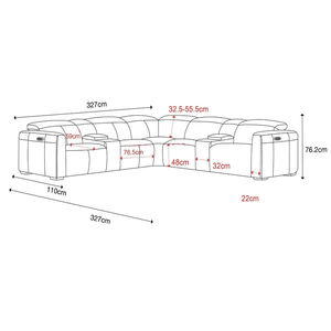 L bentuk Modular kulit asli bagian Modern <span class=keywords><strong>Sofa</strong></span> malas <span class=keywords><strong>Set</strong></span> dengan fitur dapat diperpanjang untuk penggunaan Hotel Villa Gym & Mall - Product Image 3