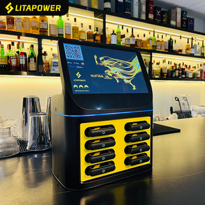 Bornes de recharge de téléphones portables, partage de batteries externes, 8 emplacements avec écran LCD, distributeur automatique de batteries, <span class=keywords><strong>location</strong></span> de chargeurs portables - Product Image 2