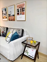 Depolama rafları komidin bambu kanepe yan başucu masa ile Combohome İşlevli cam Rattan uç tablosu