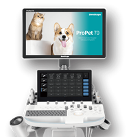 Scanner vétérinaire numérique Sonoscape Propet 70 Chariot Doppler couleur 3D/4D-Couleur pour une meilleure visibilité