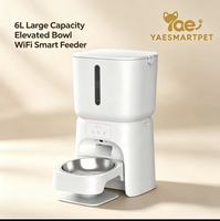 Distributeur automatique de nourriture pour chat 6L, ultra-grande capacité, détachable, étanche, enregistrement vocal, minuterie, gestion par application, acier inoxydable de qualité alimentaire
