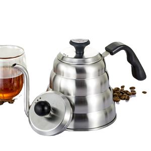 Bouilloire à café japonaise Cloud Hand, cafetière en acier inoxydable à col de cygne, bouilloire à thé et à café à dégoulinement avec affichage de la température - Product Image 1