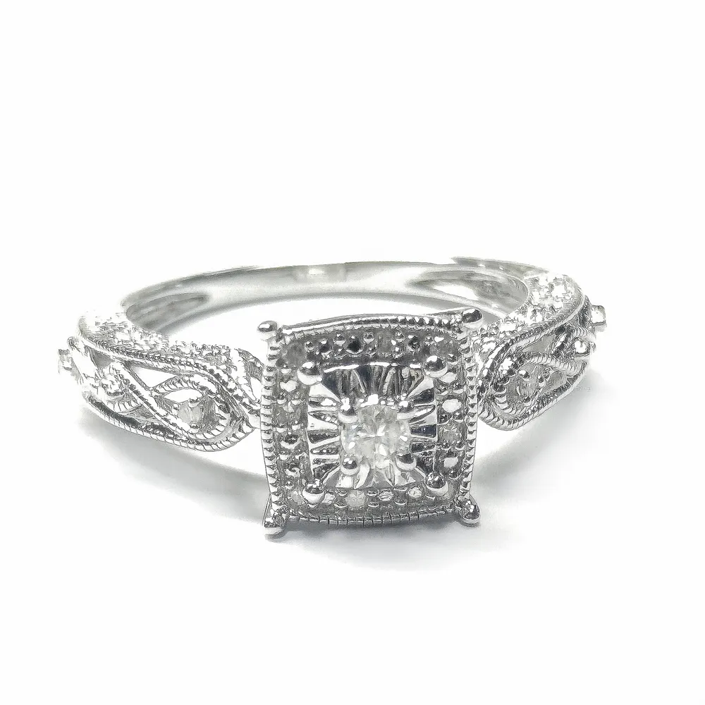 Nieuw Binnen 925 Sterling Zilveren Statement Ring Verloving Mode Sieraden Band Vinger Kralen Gesneden Ring