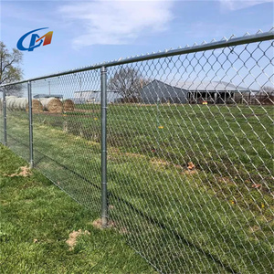 Rouleau de clôture agricole en acier galvanisé de 1,8 m x 20 m, clôture en mailles de chaîne pour pâturage, panneaux de clôture cyclonique en maille diamantée avec des trous de 50*50 mm - Product Image 4