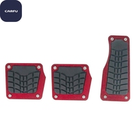 CarFu AC 509 Ensemble de pédales universelles pour voiture, antidérapantes, pour accélérateur, frein et embrayage, couvre-pédales en métal pour voitures