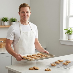 <span class=keywords><strong>Delantal</strong></span> de Algodón Ajustable con Bolsillos para Cocina, Repostería y Barbacoa, para Hombres y Mujeres - Product Image 6
