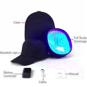 AQSHE 112 LED 224 芯片 450nm 660nm 2 合 1 双芯片近红外红光治疗帽头盔帽子设备用于头发生长 - Product Image 3