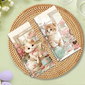 Cross-border digital printing household <b>kitchen</b> <b>towels</b>, dishcloths, tablecloths, decorative tea <b>towels</b>, cute kitten <b>towels</b> - Product Image 3