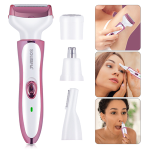Appareil d'épilation corporelle pour femmes Solimpia HT-581USB, tondeuse pour poils du nez, tondeuse pour sourcils, rasoir facial 4 en 1, utilisation en voiture et en camping-car - Product Image 2