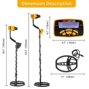 Detector de metais subterrâneo profissional MD6450 de 11 polegadas, ponteiro de ouro para caçador de tesouros, ponteiro de alta sensibilidade à prova d'água - Product Image 2
