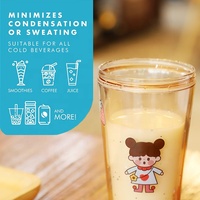 OEM Tasse à bec mignonne personnalisée pour enfants Tasses sans BPA Nouveau design en plastique isolé à double paroi Tumbler réutilisable Tasse avec autocollants de bricolage