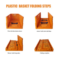 Caisses de rangement pliables en plastique, paniers de transport en maille PP pour œufs, fruits, légumes, pour usage domestique et commercial
