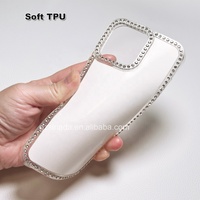Coque de téléphone de luxe 2d Soft TPU Blank Sublimation transparente avec plaque en plastique souple mat pour iPhone 16 Promax