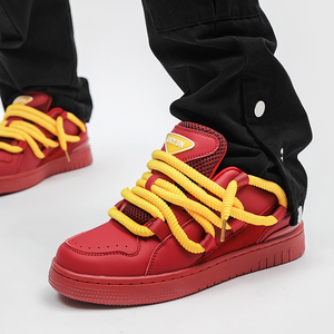 Sneakers alla moda <span class=keywords><strong>scarpe</strong></span> <span class=keywords><strong>da</strong></span> uomo <span class=keywords><strong>con</strong></span> Skate rosse <span class=keywords><strong>da</strong></span> uomo <span class=keywords><strong>con</strong></span> fondo grosso in pelle stile Outdoor stile Custom Designer <span class=keywords><strong>scarpe</strong></span> <span class=keywords><strong>con</strong></span> il proprio Logo - Product Image 4