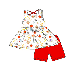Pre-ordenar Conjuntos <span class=keywords><strong>de</strong></span> Ropa Elástica para Niñas: Top Túnica sin Mangas con Espalda Cruzada y Pantalones Cortos <span class=keywords><strong>de</strong></span> Ciclismo para la Vuelta al Cole - Product Image 6